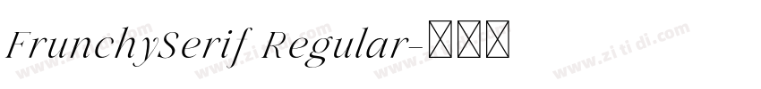 FrunchySerif Regular字体转换
